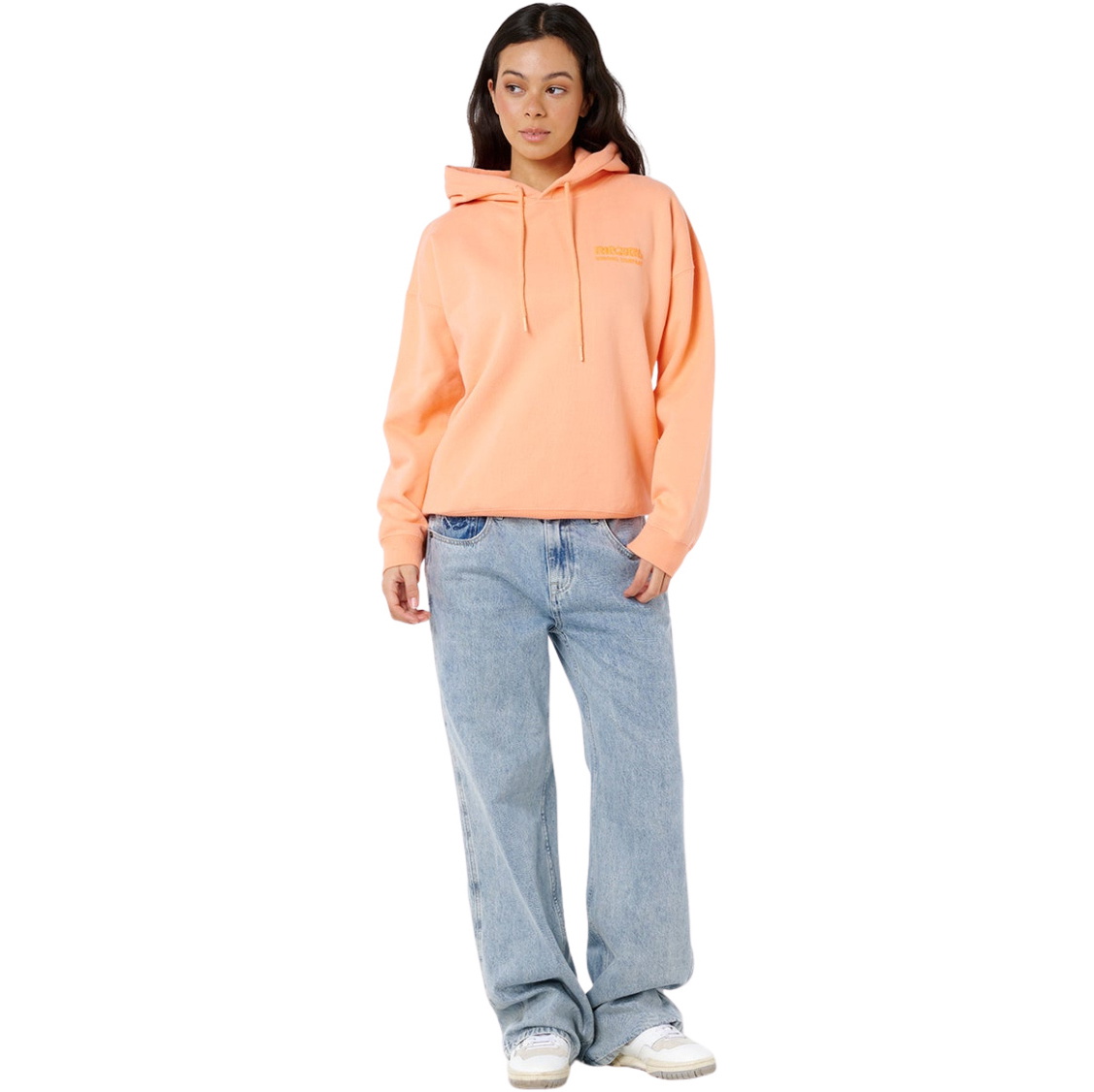 2026 Rip Curl Womens Surf Puff Heritage Hoodie 06AWFL - Papaya